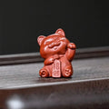 Zisha Tea Pet Cat Figurine Sculpture Cat Tea Ceremony Tea Play Accessories Ceramic Can Be Kept Quake Fortune Cat