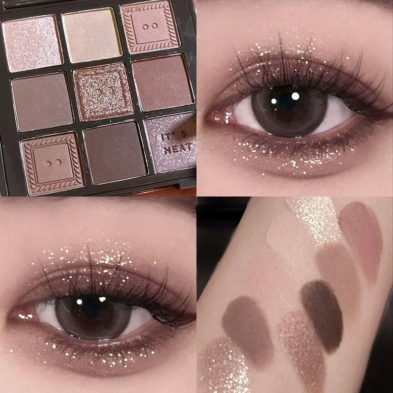 Dark Retro Eyeshadow Palette, Rich Color Wild rose Eyeshadow, Matte Pearl Gothic Black and Red Contrast Smoky Eyeshadow Palette Quake 05