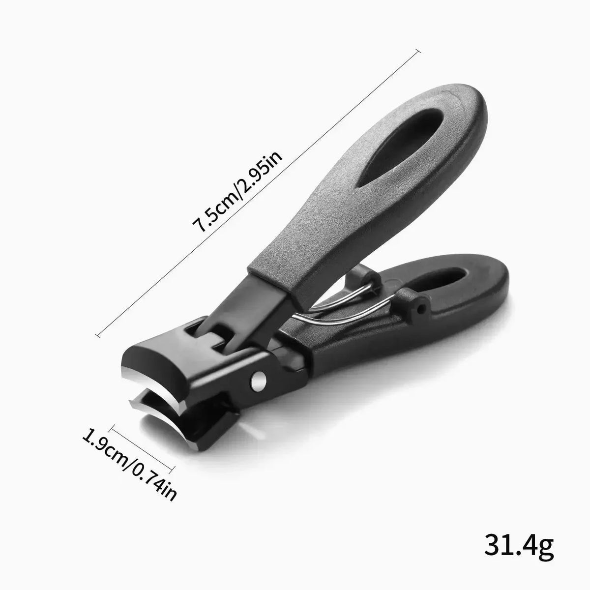 vvocci Trimmers For Woman Man Splash Toe Fingernail Portable Ultra Sharp Nail Clippers Stainless Steel Wide Jaw Opening Anti Quake M202 Black