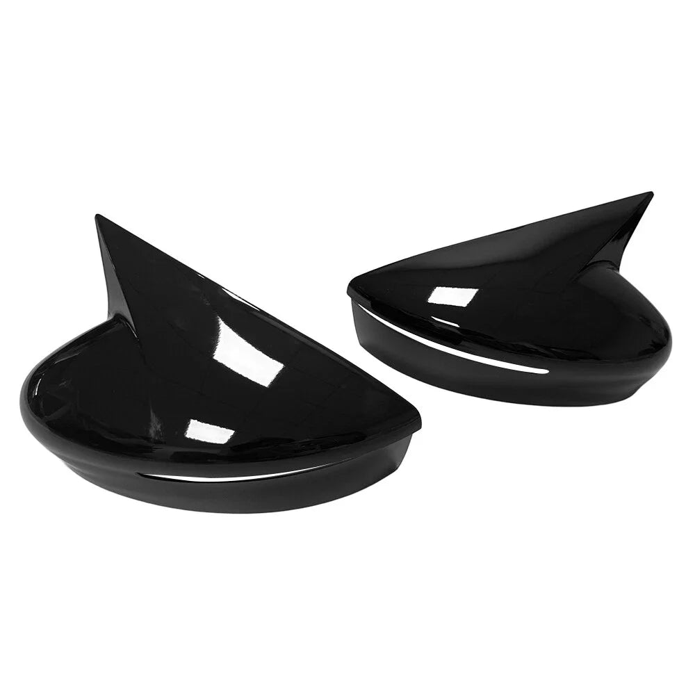 For Nissan Kicks Lannia BlueBird 2015-2021 Car Rearview Side Mirror Cover Wing Cap Exterior Sticker Door Rear View Case Trim Quake With Light Black