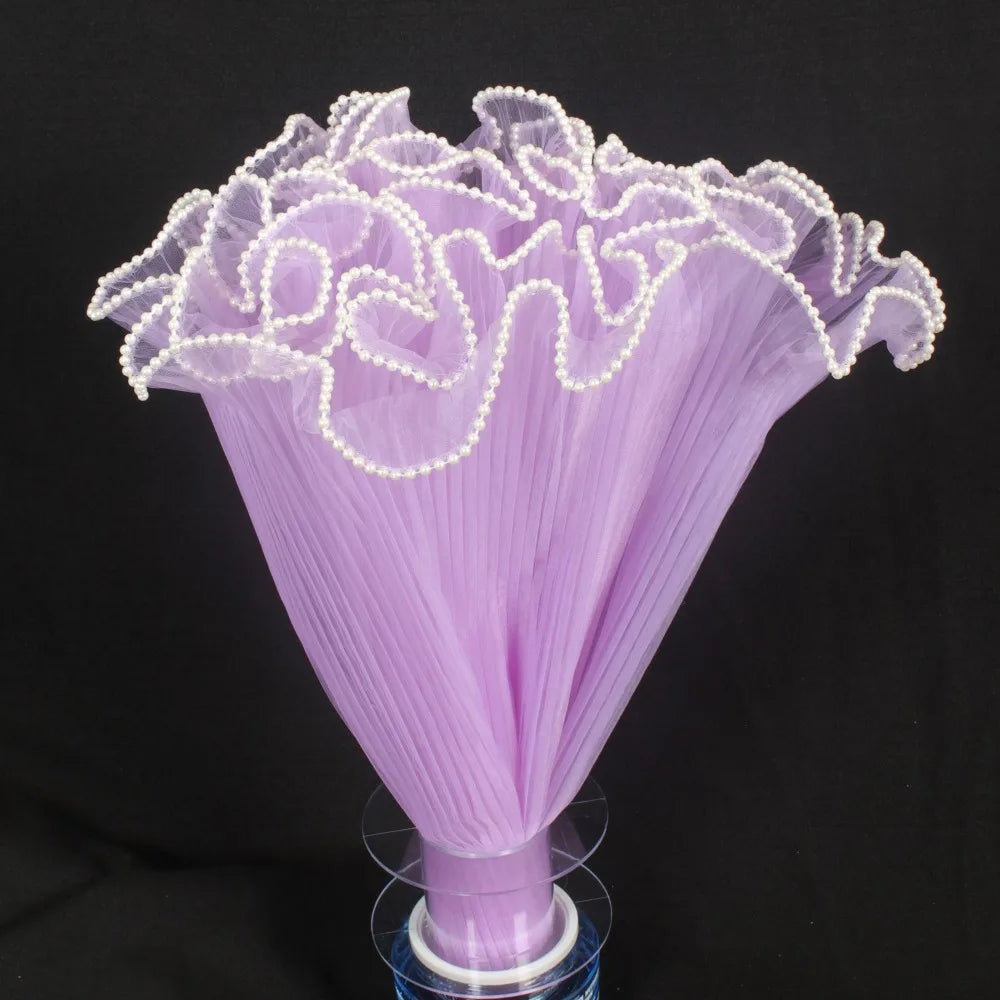 Pearl Wave Lace Mesh Flower Wrapping Yarn 28cm x 4 Yards