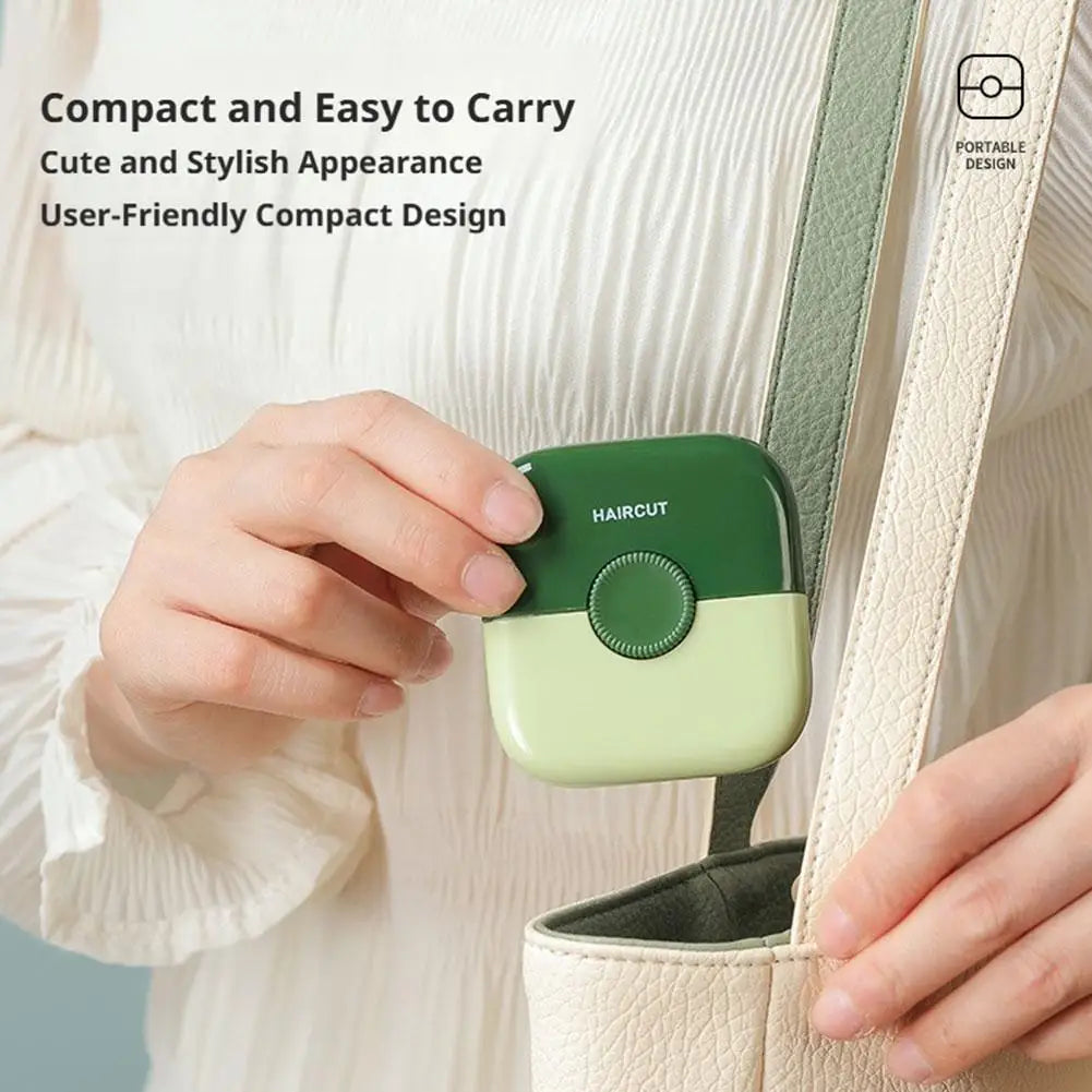Manual Hair Trimmer Comb for Bangs Fringe Thinning Split Ends Remover Portable Haircut Tool for Kids Adults with Scale Case Quake