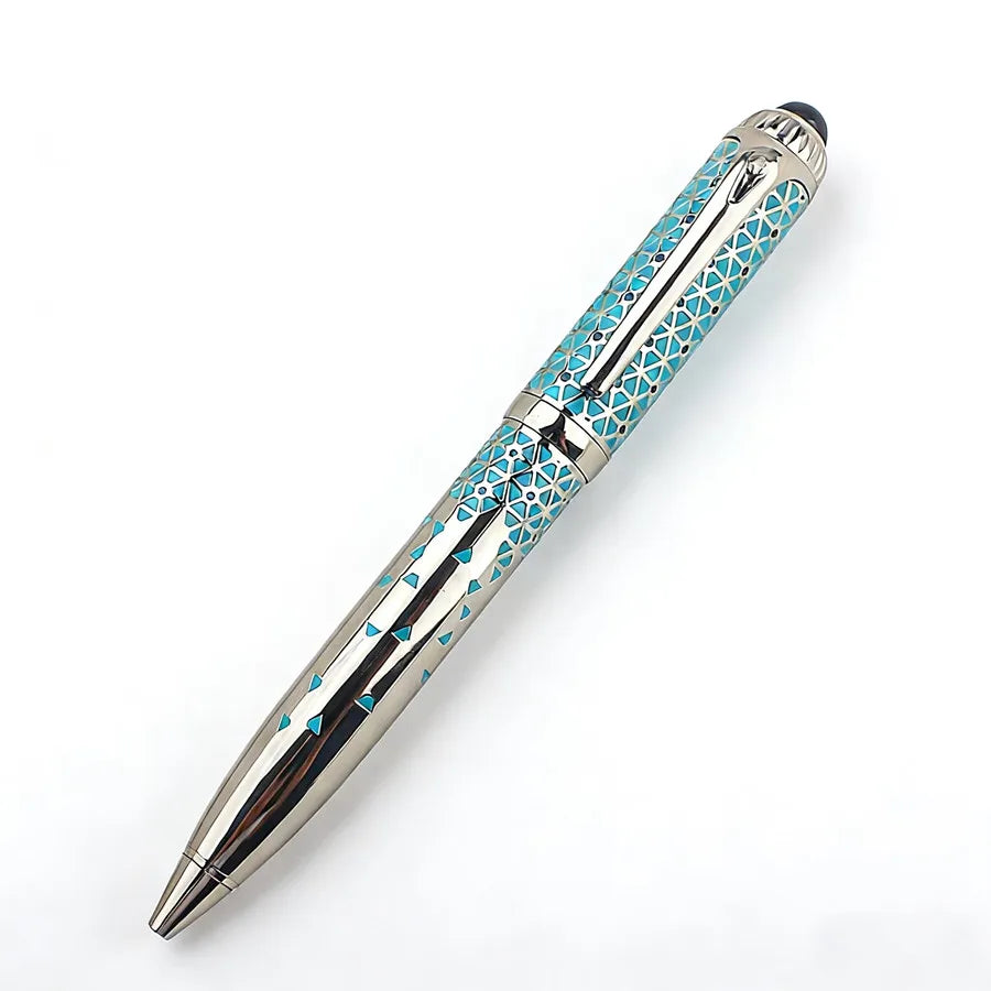 High Quality Full Metal Lattice Shape Luxury Ballpoint Pen Business Men Birthday Gift Writing Pen SCHOOL STATIONERI Quake 148-1