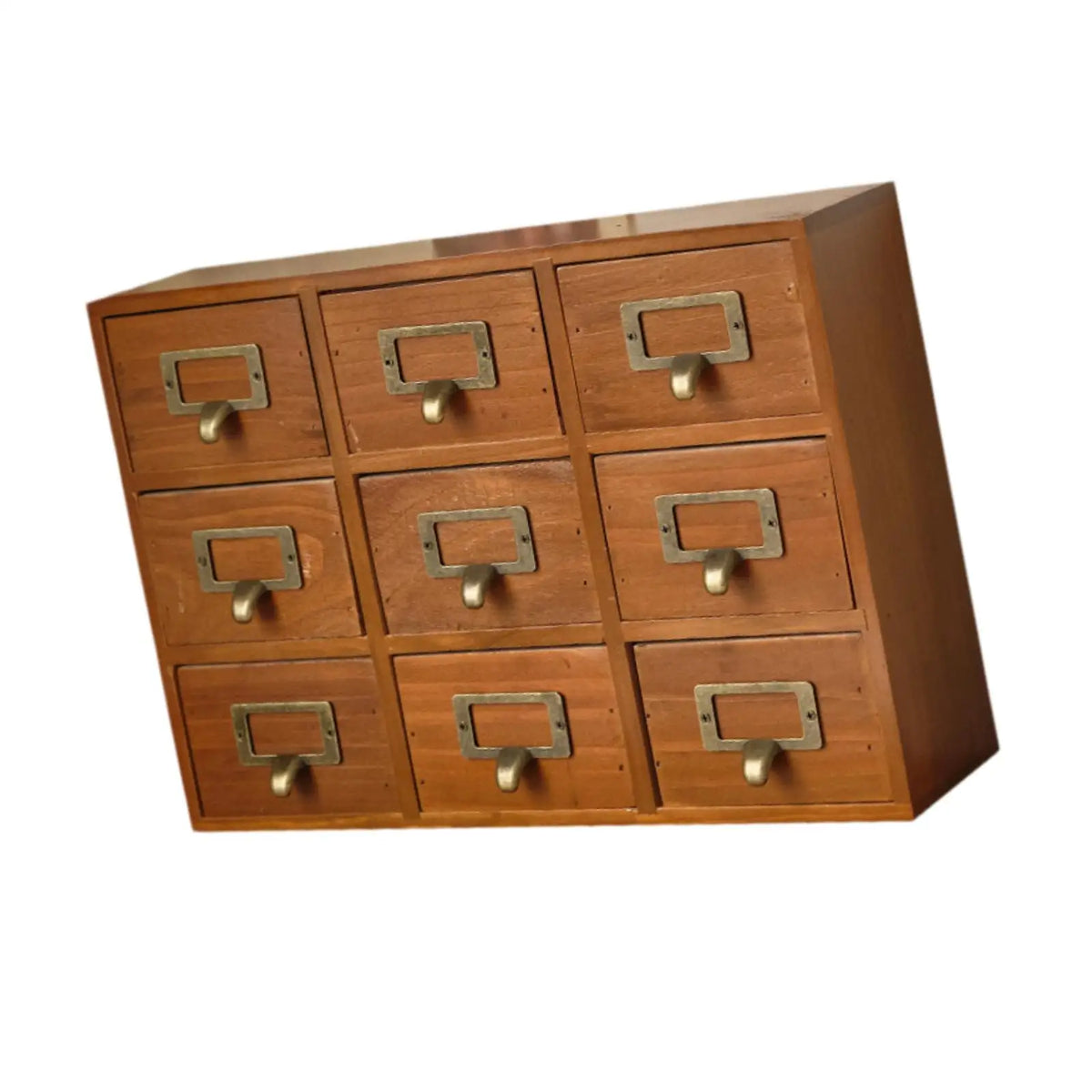 Wooden Storage Box Decorative Boxes Office Drawer Organizer Rustic Dresser for Cabinet Living Room Vanity Countertop Daily Use Quake Default Title