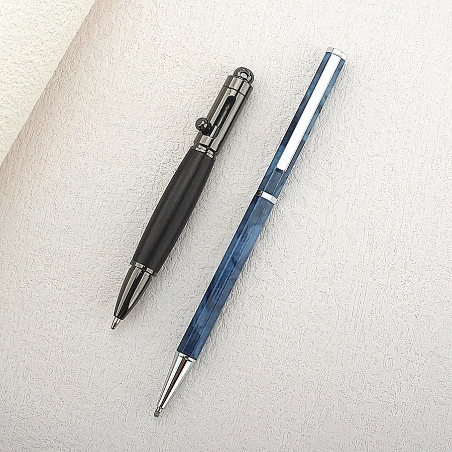 Premium Octagonal shape Metal Ballpoint Pen blue Ink Office Business Writing Ballpoint Pen School Student Stationery Gifts Quake 857 6-2PCS