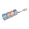 4 Keys Mechanical Keyboard Fidget Keychain with LED Light Stress Relief Clicky Toy for Gamer Office Worker Quiet Keypad Quake A