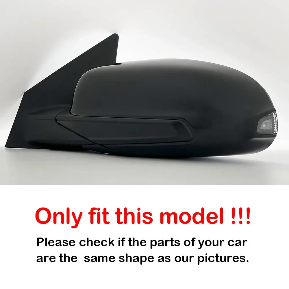 For Hyundai Kona 2018-2023 Car Sticker Rearview Side Mirror Cover Wing Cap Exterior Door Rear View Case Trim Carbon Look Black Quake