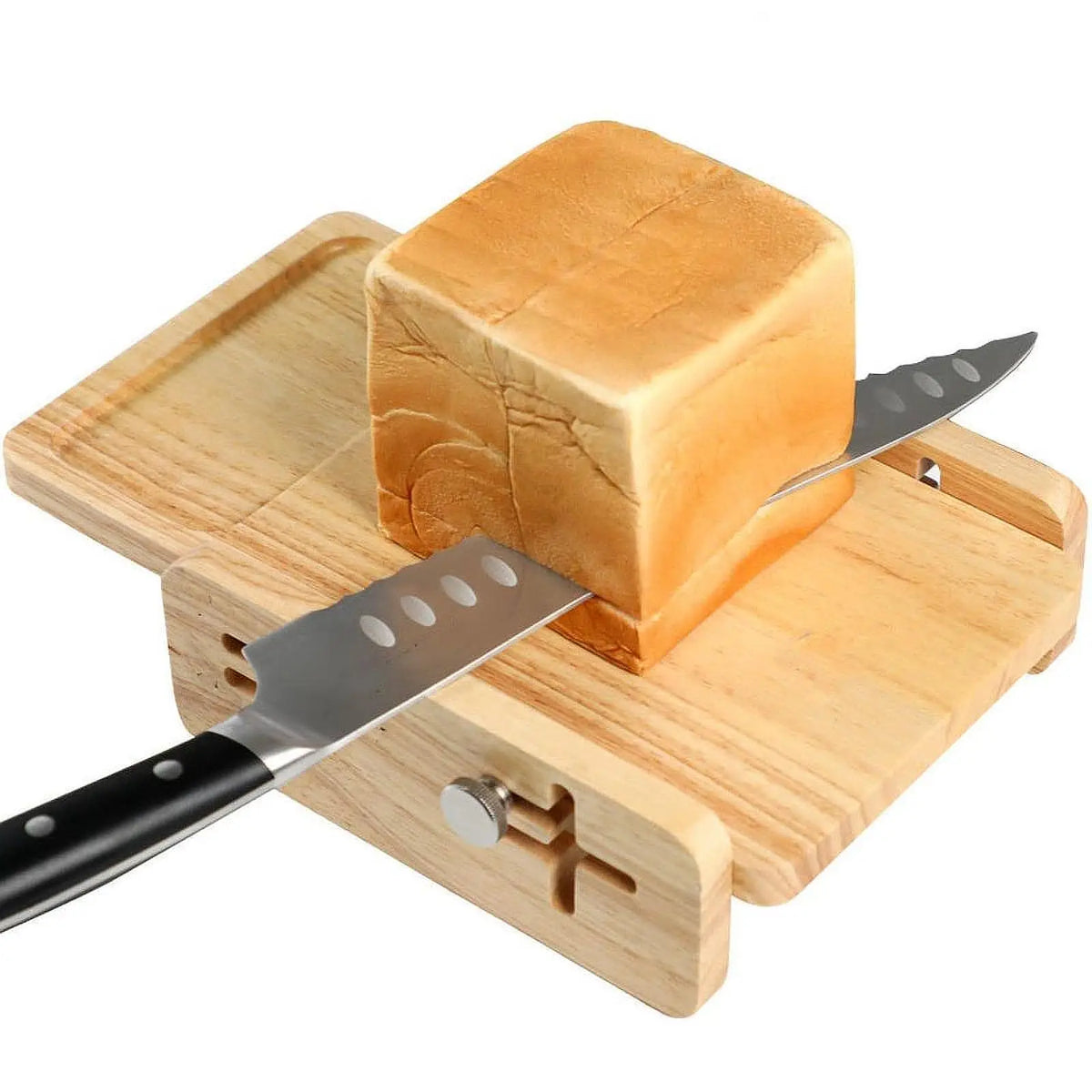 Bread Slicer with Crumb Tray Loaf Toast Slicing Guide for Bakery Loaf Cakes Quake Default Title