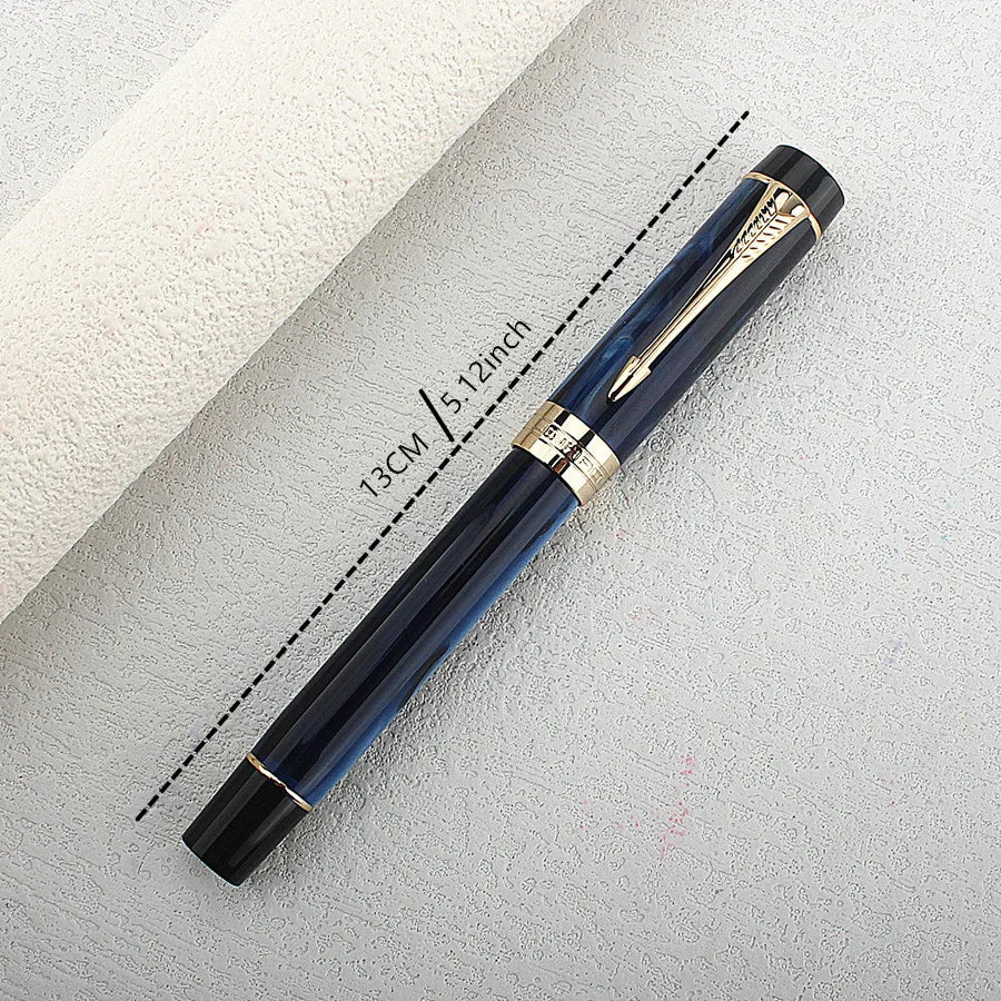 Jinhao 100 Centennial Resin Fountain Pen Starry Blue with Golden Clip EF/F/M/ Nib Ink Pen Business Office Writing Gift Pen Quake