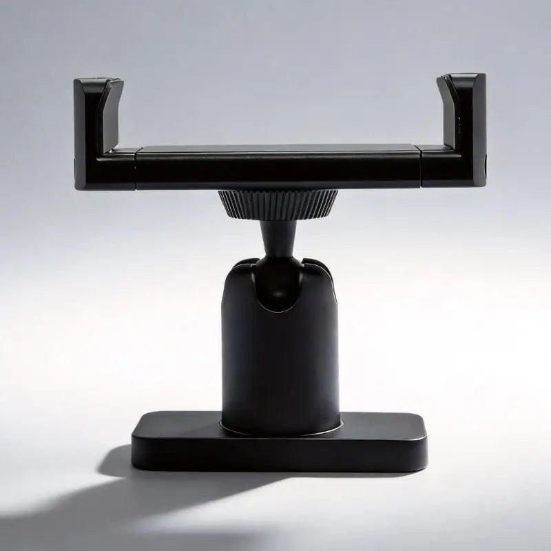 No-Tool Phone Holder with Knurled Adjustment Collar, Rectangular Base and Portrait-to-Landscape Positioning for K1KF Quake
