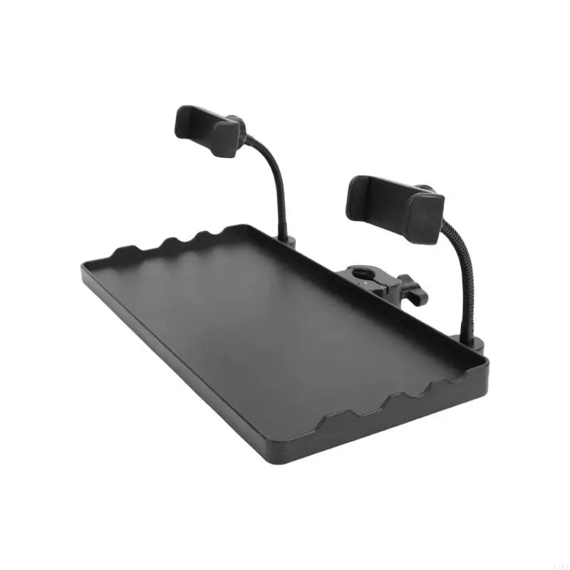 Phone Livestreaming Equipment Tray for Desk Setup, Raised-Edges Organizers Microphone Clip Tray with Flexible Holder Arms K1KF Quake