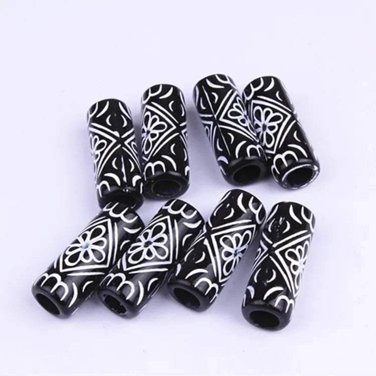 10pcs Hair Beads Rings Beads Braiding Hair Clips for Women Girls Cuffs Tubes Charms Dreadlock Hair Styling Tools Accessories Quake