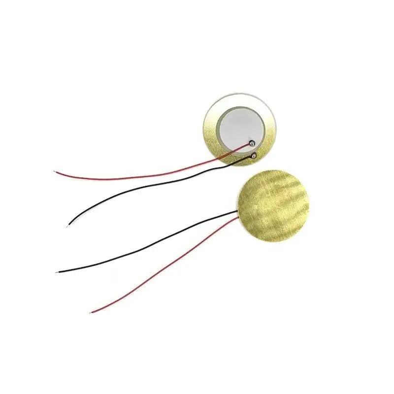 10pcs Buzze Piezoelectric Piezo Ceramic Copper sheet 12/15/18/20/27/35MM/50MM Sounder Sensor Trigger Drum Disc With Copper Wire Quake