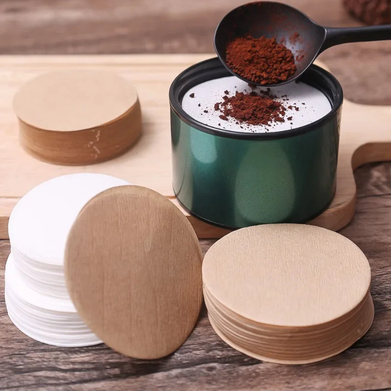 Coffee Filter Paper Round Disposable Wood Pulp Paper for Espresso Coffee Maker Filter Circular Hand-poured Coffee Filter Tools Quake