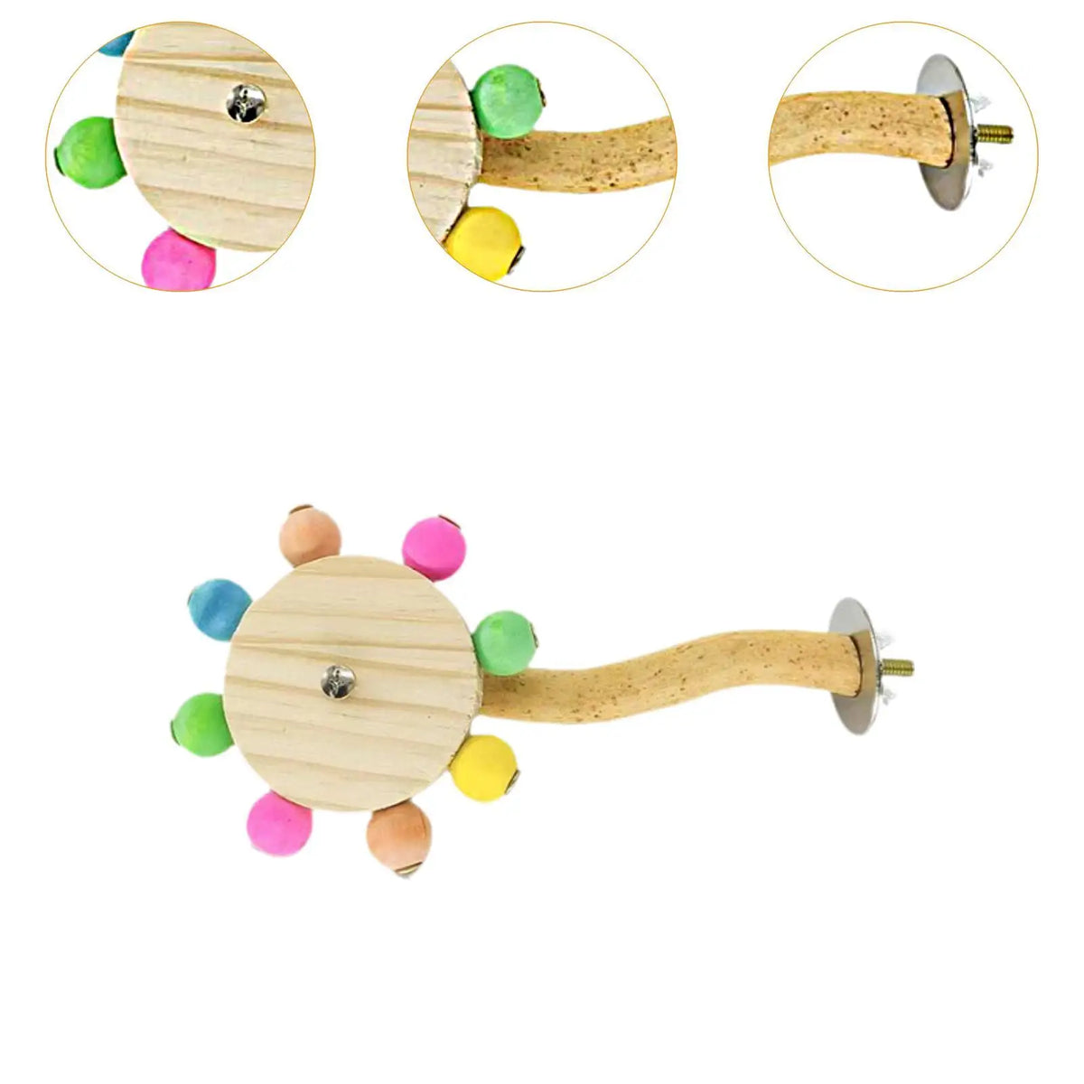 Parrot Rotating Perch Stand Physical Exercise Bird Perch Toy for Bird Cages Cockatiel Parrot Claw and Beak Finches Budgerigar Quake