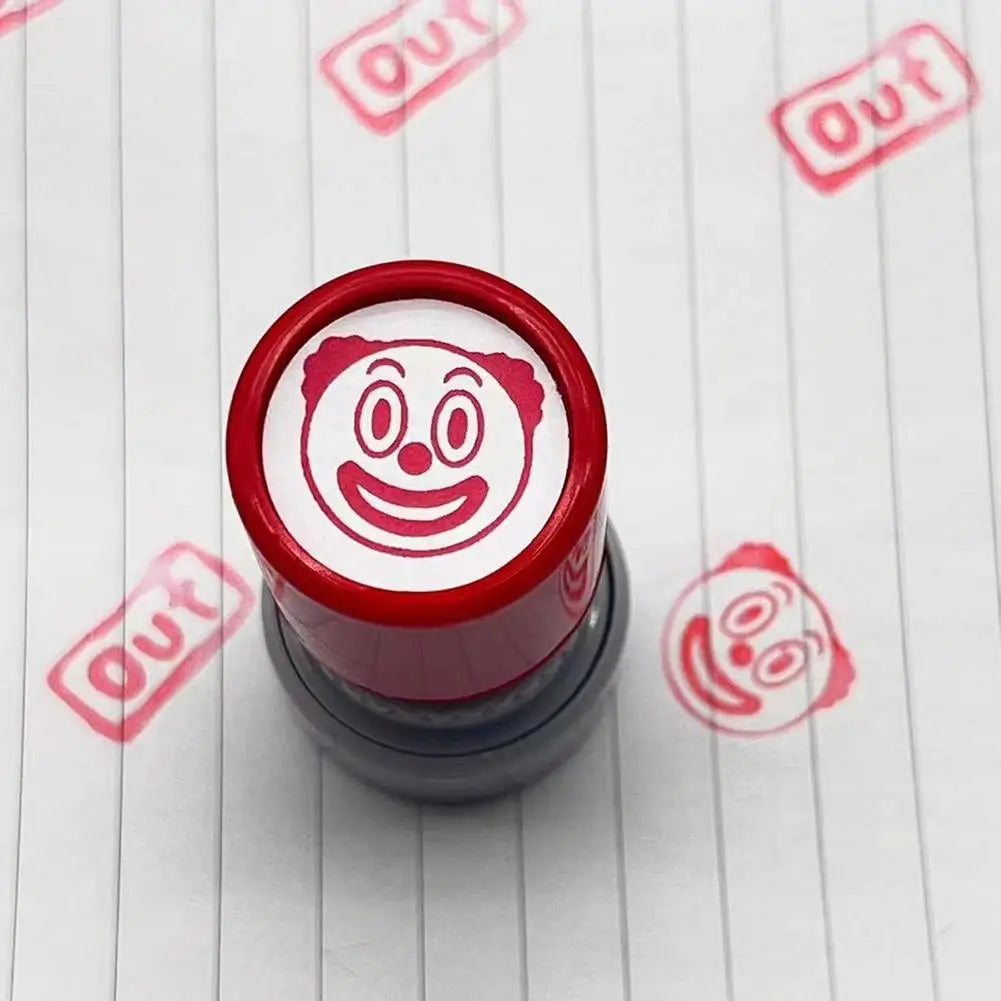 Faucet Inkable Fun Emotion Seal Toy Anime Characters Pressable Novelty Gag Face Seal for Creative Fun Kid's Toy Quick-drying Quake