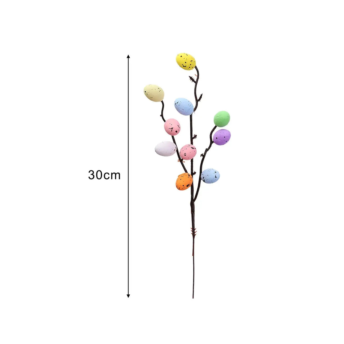10/1PCS Little Daisy Easter Egg Branches Artificial Egg Flower Branch DIY Flower Arrangements Easter Desktop Party Home Decor Quake C-30cm 10PCS