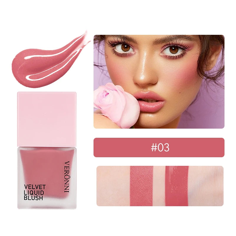 Velvety Liquid Blush, Waterproof Brightening Cream Blush, Suitable for All Skin Tones, Natural-Looking,Long-lasting Skin Tones Quake 03
