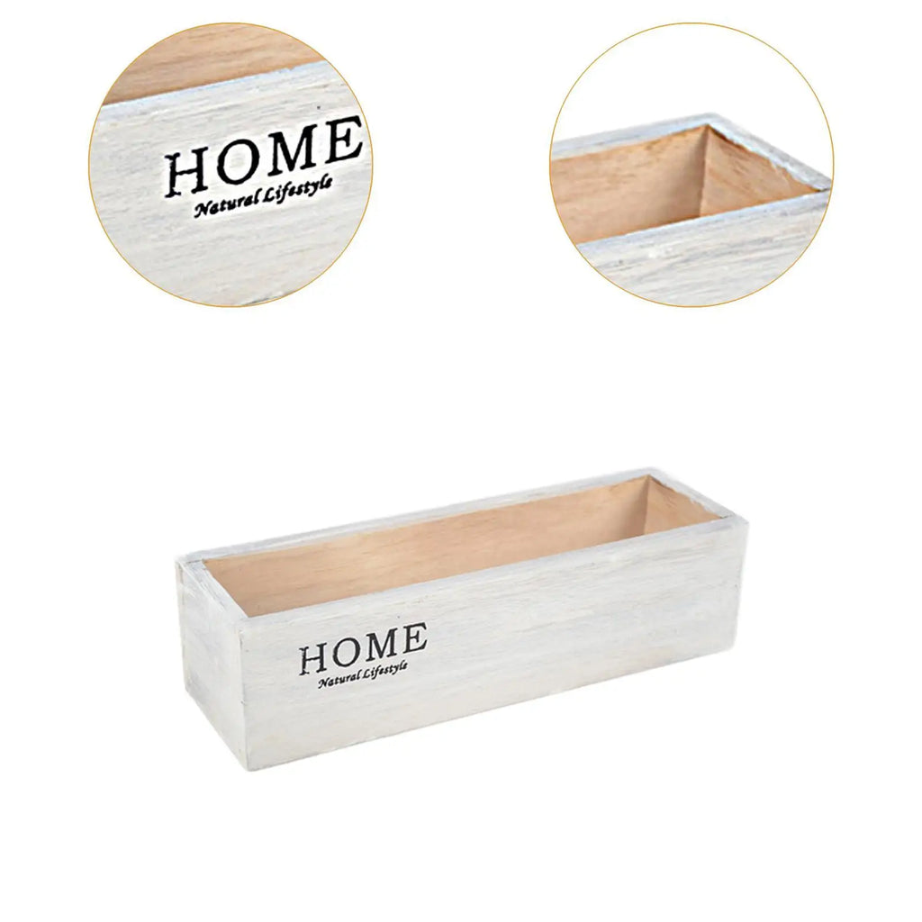 Wooden Planter Box Tabletop Table Centerpiece Vintage Home Decor Rustic Multifunctional Storage Tray Micro Landscape Flowerpot Quake