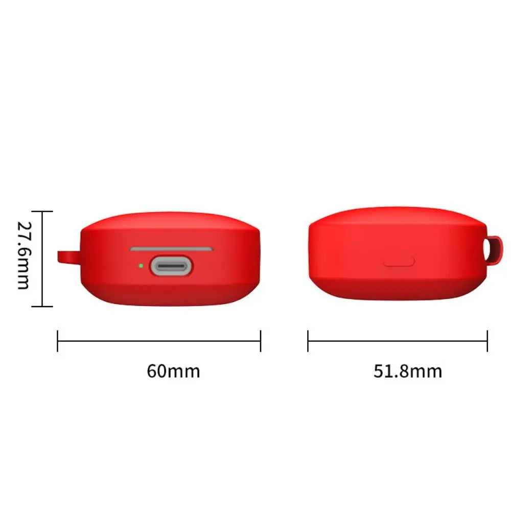 Soft Silicone Protective Case Protector Shockproof Cover Headphone Accessories With Hook Housing Shell for Redmi Buds 6 Active Quake
