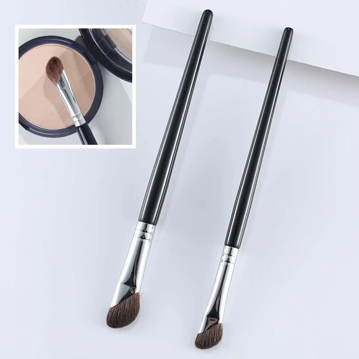 vvocci 3D Facial Contour & Highlight Brush Set – Soft Bristle Nose Shadow & Blush Makeup Brush for Korean Beauty Makeup Quake