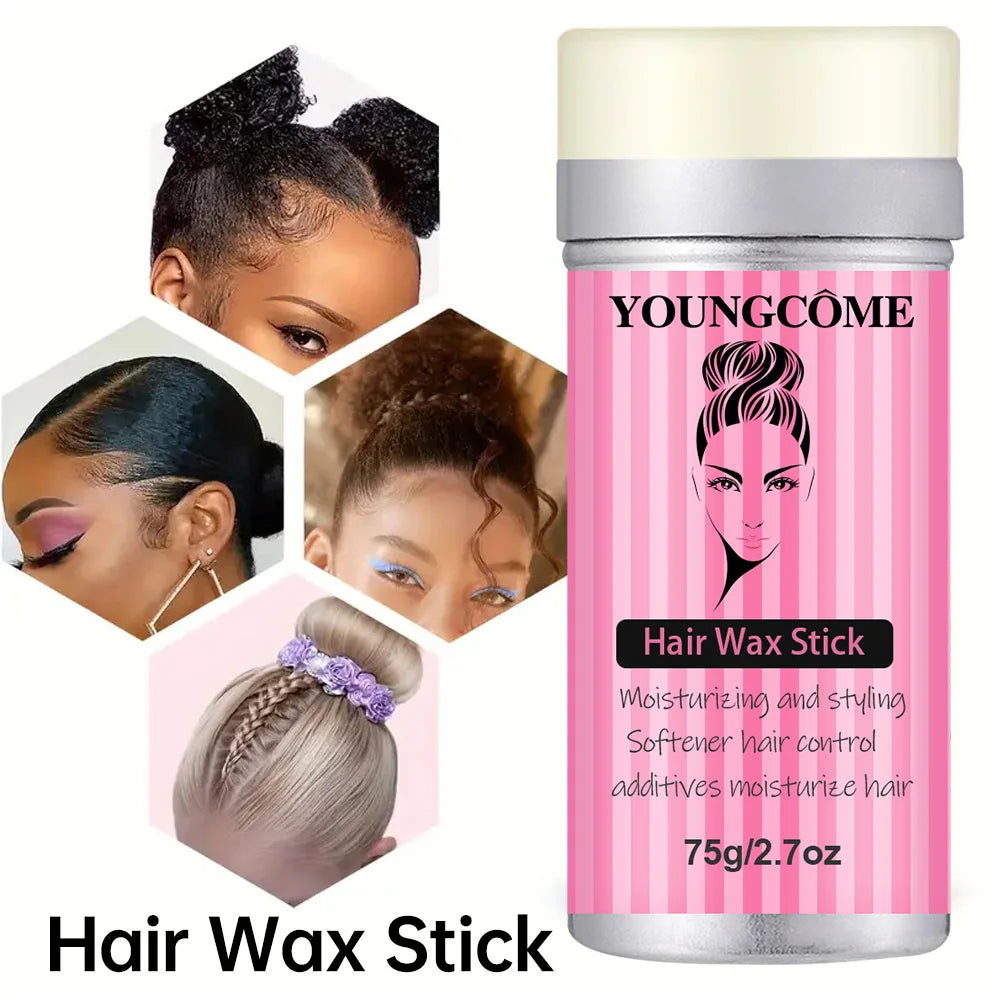  Hair Wax Stick Smooths Frizz Long-Lasting Styling Wax Sticks Non-greasy Smooth Hair Oil Stick for Women Girls Quake