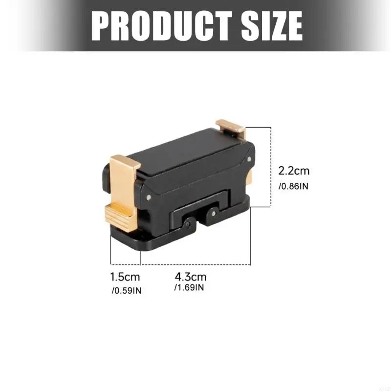 Quick Release Camera Mount Adapter with 1/4Inch Thread 2Prong Base, Aluminum Alloy Tripod Connectors for Action 6 K1KF Quake