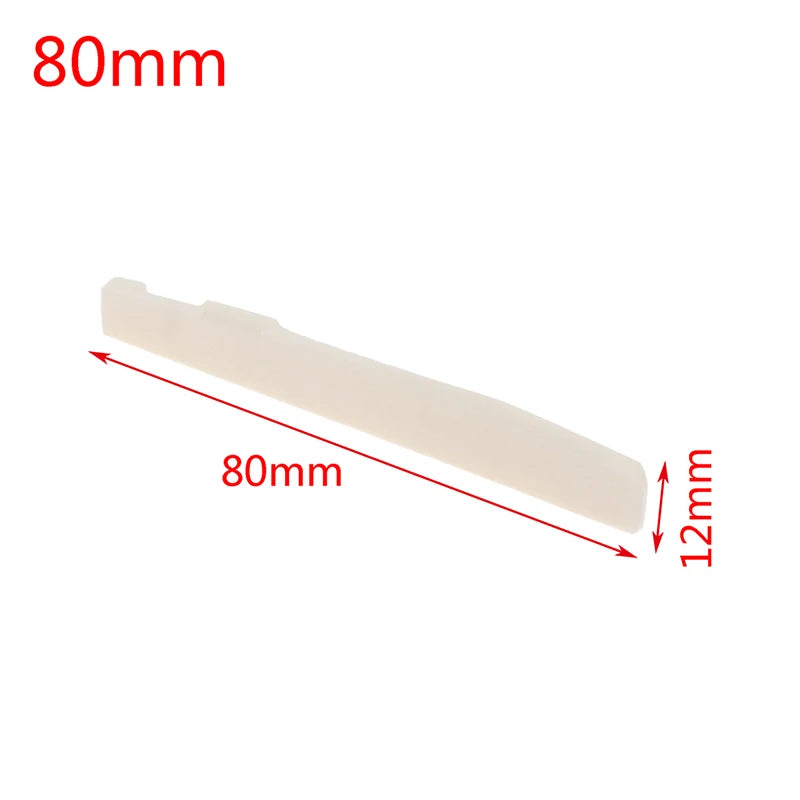 1Pcs Real Bone Bridge For Folk Acoustic Guitar 72MM/74MM/76MM/80MM * 12MM Quake 80MM