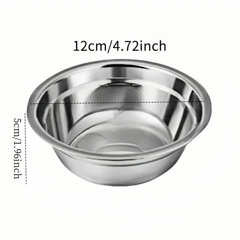 Stainless Steel Anti-Slip Pet Bowls Set for Cage Use - 6/18 Pieces Dog And Cat Feeding Plates Quake