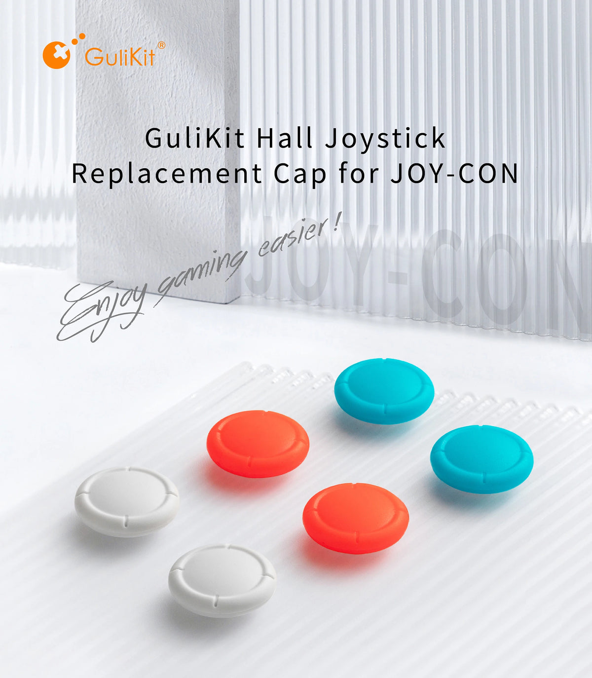Gulikit Grain Joy Con Hall Rocker Replacement Rocker Cap NS/OLED Lite Key Hat Accessories Quake