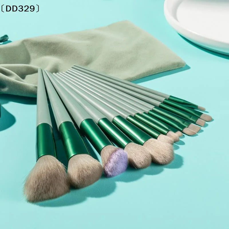 13Pcs Makeup Brush Set Full Function Cosmetic Brushes With Portable Storage Bag For Travel Daily Beauty Makeup〔DD329〕 Quake
