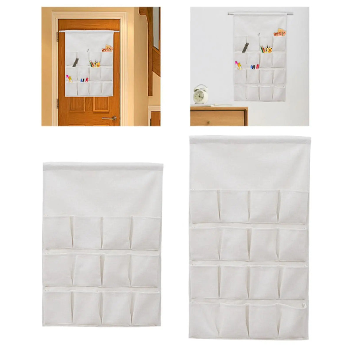 Hanging Storage Bag Organizer Pockets, over The Door Organizer for Bedroom Quake
