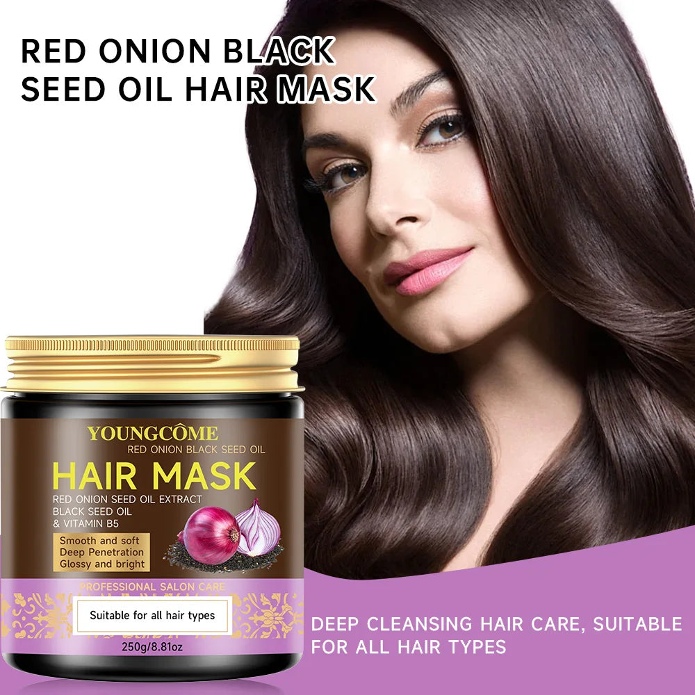 Onion Hair Mask Moisturizing Hair Mask Strong Hair Heat Protection Anti-Breakage For Dry And Damaged Hair Quake