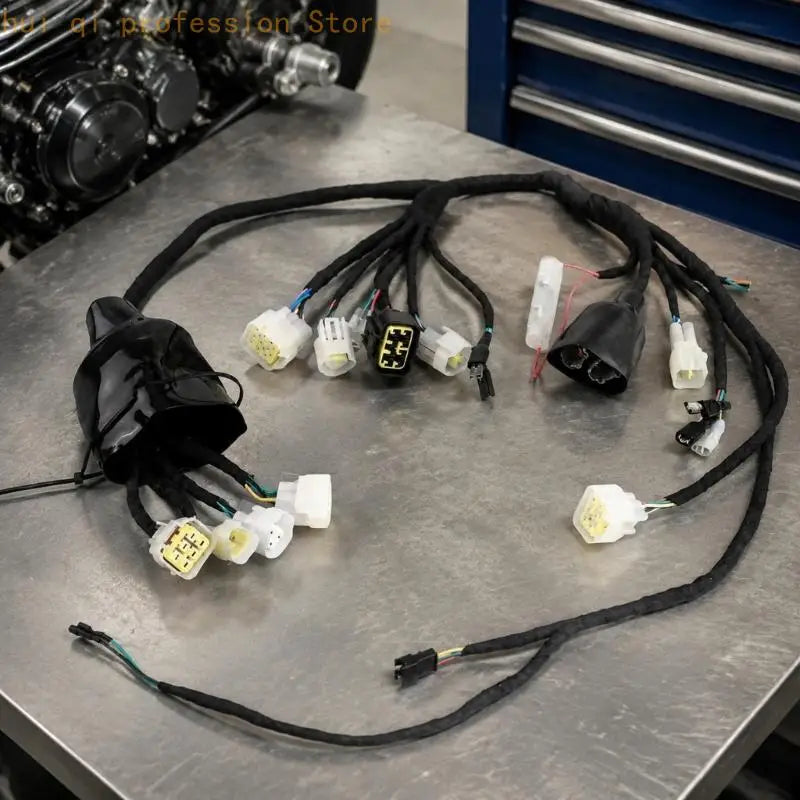 Full Wiring Harness Assembly for LBX 2022-2024 Electric Motorcycles, with Branched Attached Terminals for Installation H8WE Quake