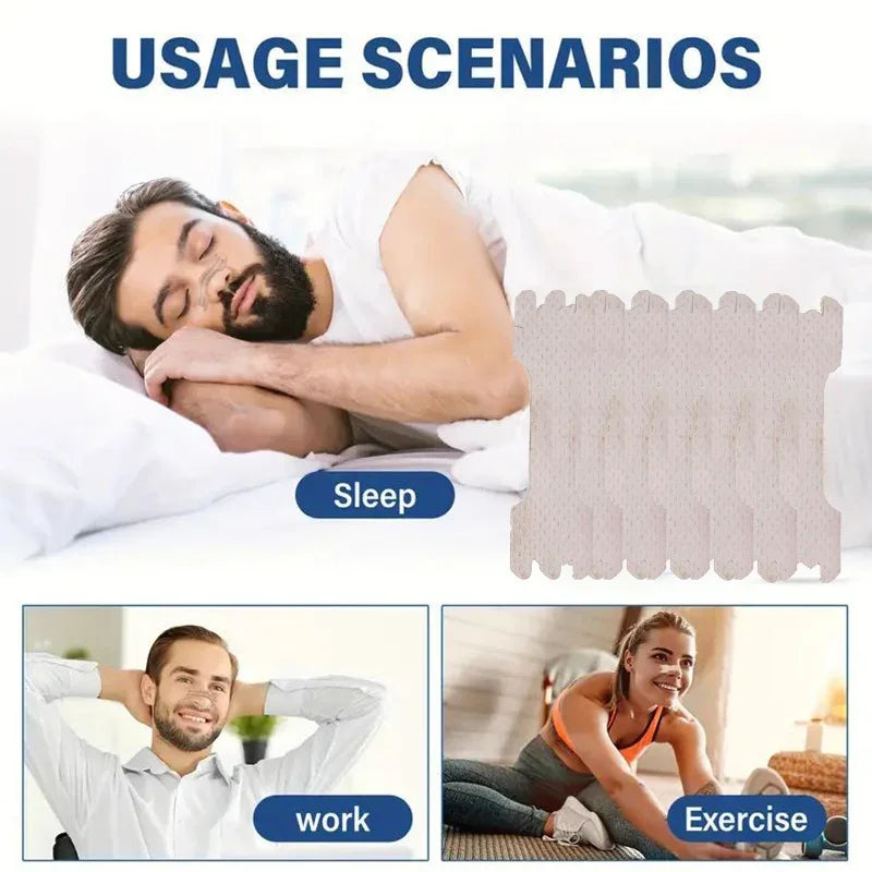 vvocci Good Sleep Patch Breath Better Anti Snore Nasal Strips for Adults, Disposable Protective Equipment 10pcs 30pcs 60pcs Quake