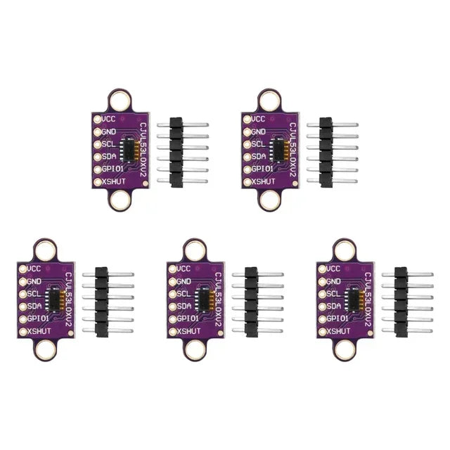 1-10PCS VL53L0X Time-of-Flight (ToF) Laser Ranging Sensor Breakout 940nm GY-VL53L0XV2 Laser Distance Module I2C IIC with Pin Quake 5pcs