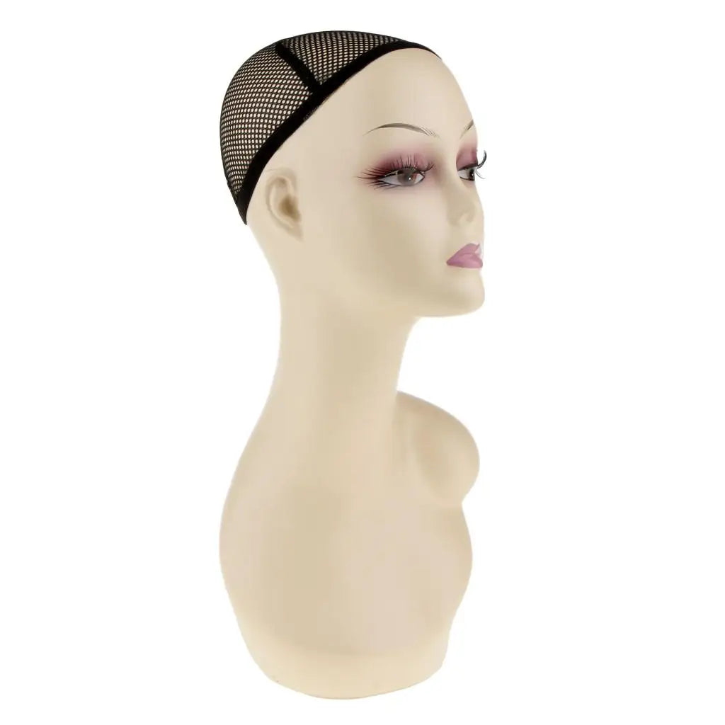 18'' Long Neck Size Head Manikin Model with for Wigs, Hats, Sunglasses Jewelry Display Quake