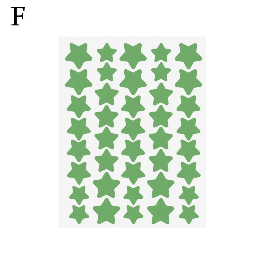 40 Counts Stars Shape Acne Pimple Patches Invisible Concealer Waterproof Blemish Spot Pimple Cover Stickers Face Beauty Skincare Quake green CN
