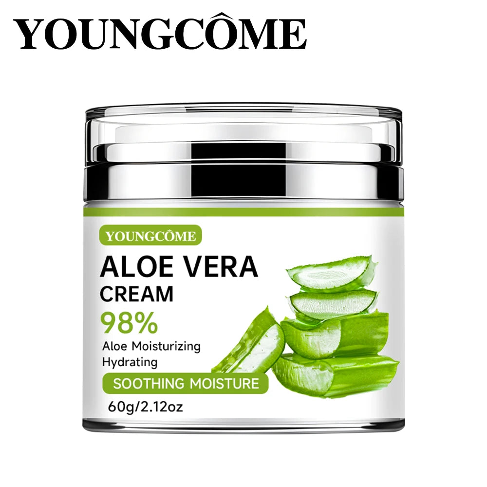 98% Pure Aloe Gel-Instant cooling and deep nourishing moisturizer for men and women-Strengthens skin barrier,Suitable for All Quake