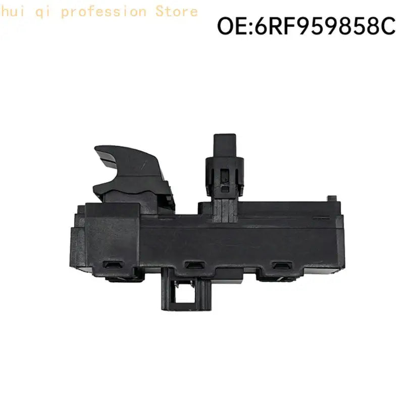 Door Glass Lift Button Assembly for Car Repair Service, Black Window Control Housing with Lock Control and Ref 6RF959858C for Quake