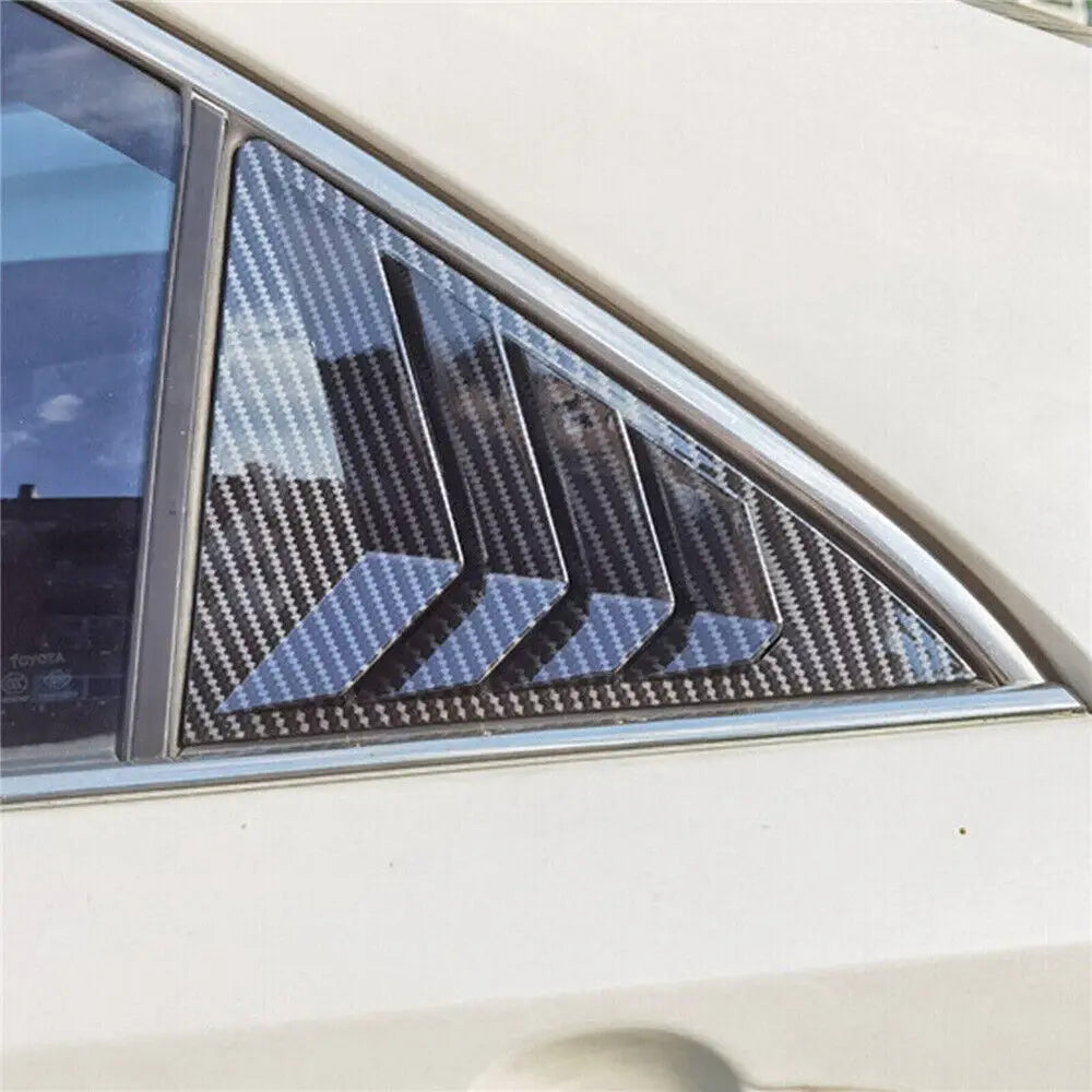 For Toyota Camry Sedan 2012-2017 Car Rear Louver Window Side Shutter Cover Trim Sticker Vent Scoop ABS Carbon Fiber Accessories Quake