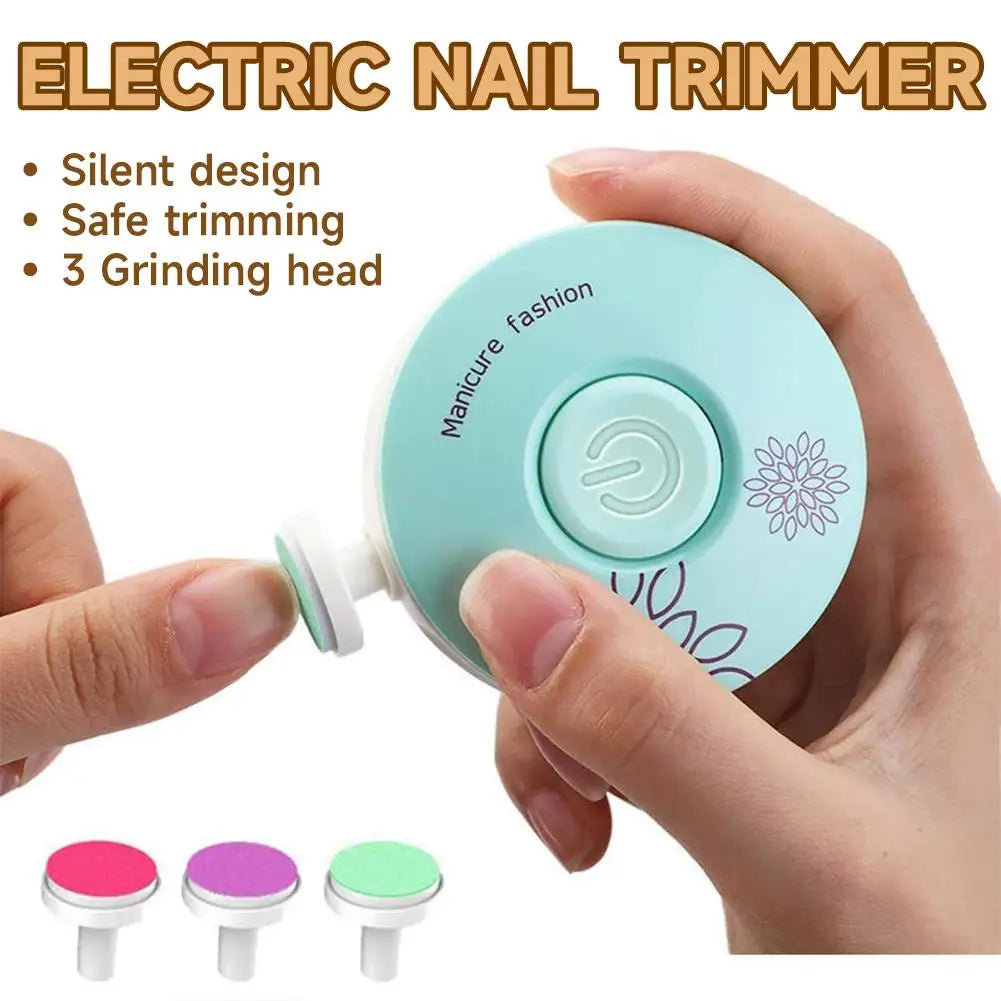 Electric Baby Nail Trimmer Kid Nail Polisher Tool Infant Manicure Scissors Baby Hygiene Kit Baby Nail Clipper Cutter For Newborn Quake