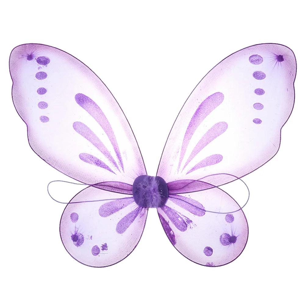 Birthday Party Favor Angel Wings for Butterfly Fairy Costume Accessories Dress-Up Wings Fairy Wings Quake purple