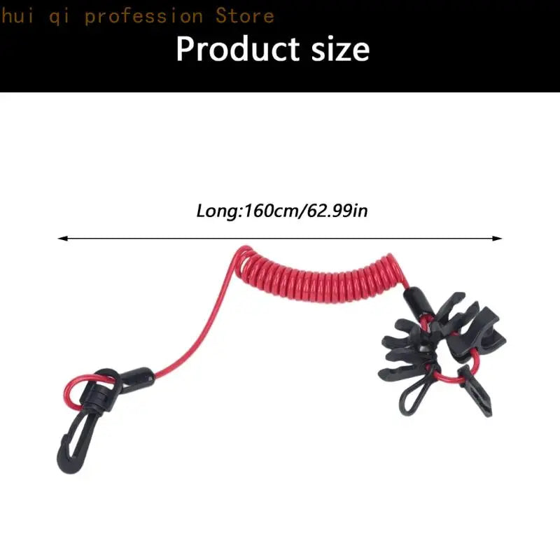 Universal Boat Safety Lanyard Kills Switches with Stretch TPU Lanyard Clip H8WE Quake