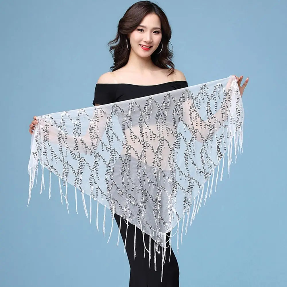 Women Show Costumes Tassels Dancer Skirt Hip Scarf Belly Dance Belt Waist Chain Quake