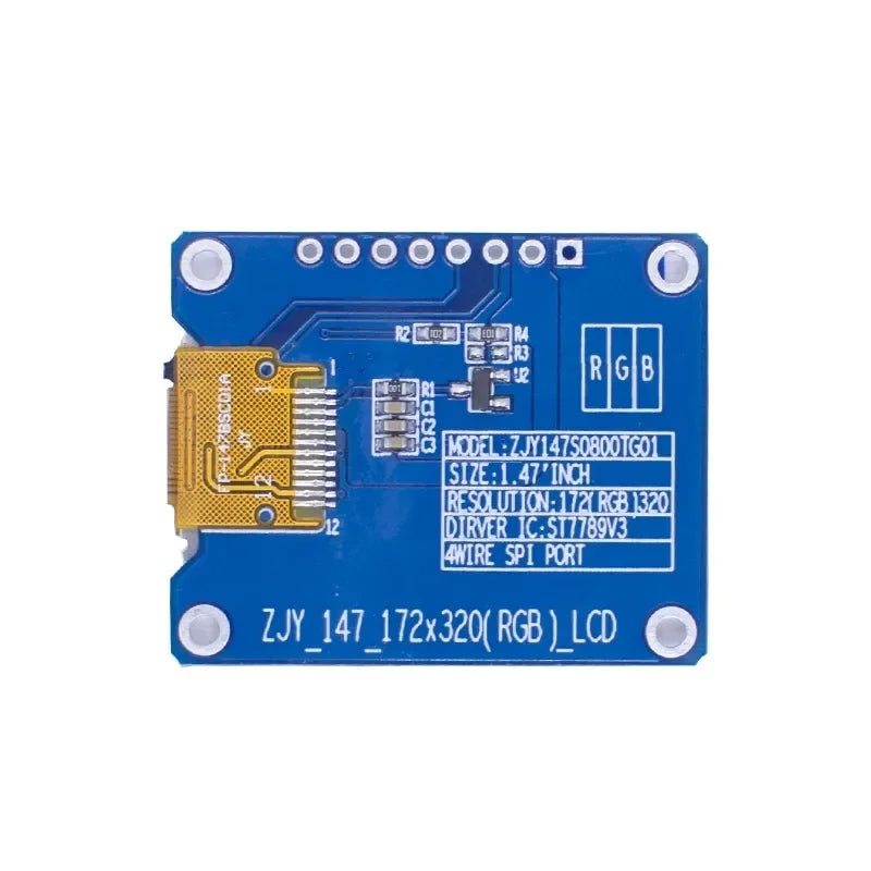 1.47" 1.47 inch 172x320 SPI Full Color TFT HD IPS Screen LCD LED Display Module 172*320 ST7789 Controller 3.3V SPI Interface Quake