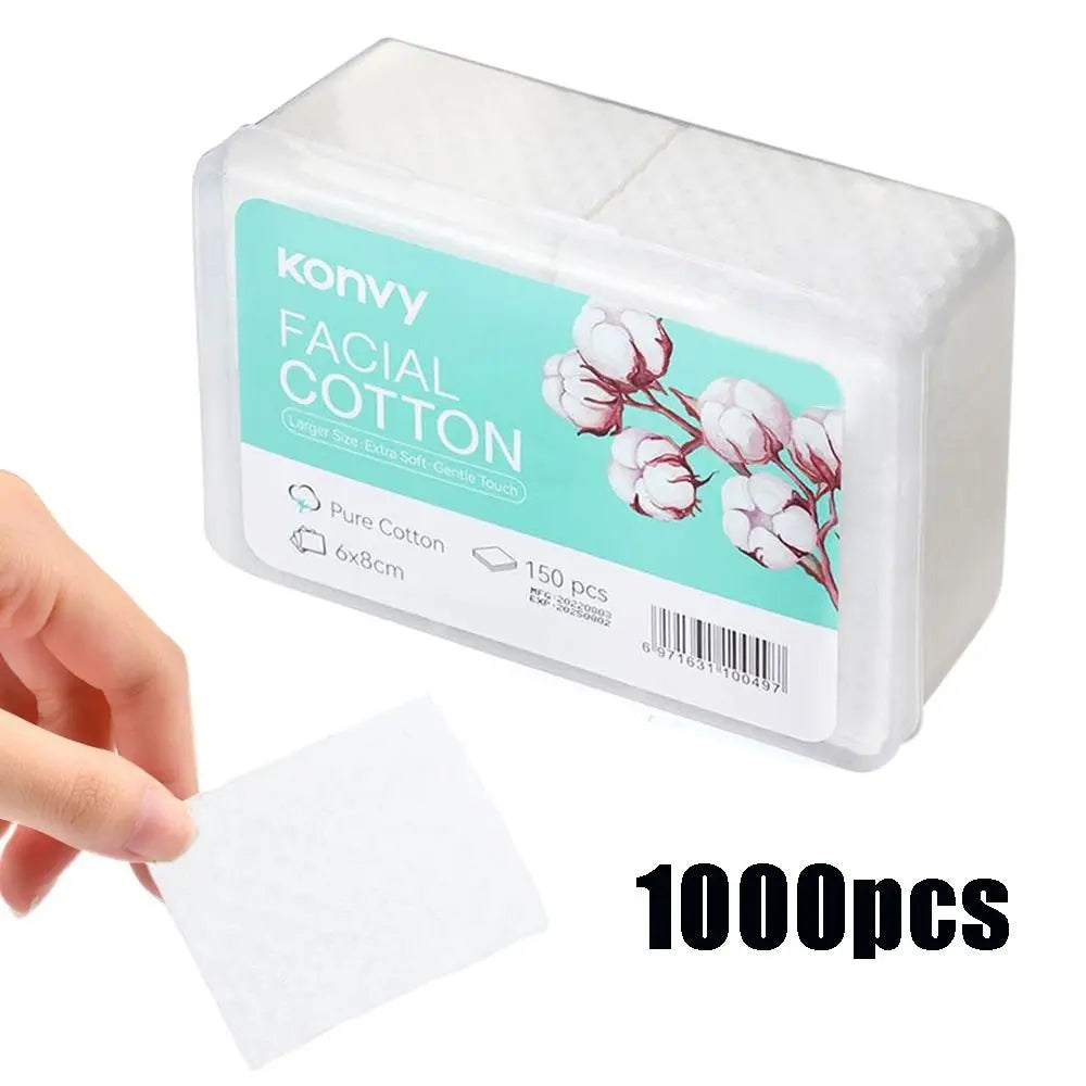 1000Pcs/Box Portable Disposable Double-sided Makeup And Makeup Removal Cotton Pads For Cleaning And Wet Application Quake