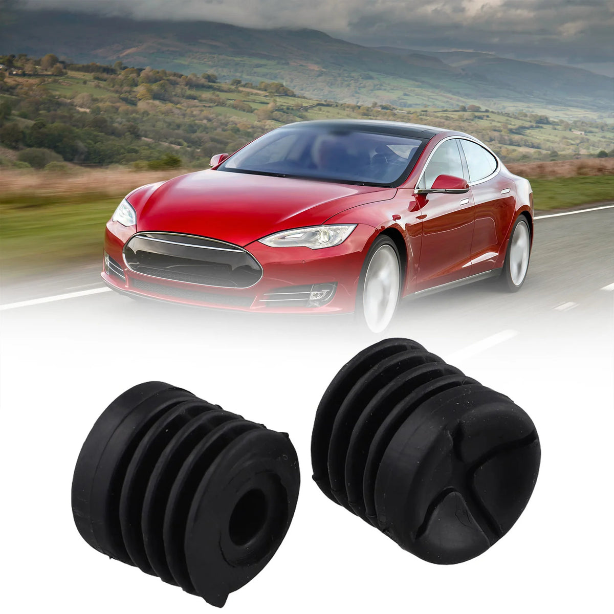 Hot Sale 2PCS Hood Bumper Cushion Rubber 1090735-00-C For Tesla For Model 3 2017-2023 Part Number 1090735-00-C Quake