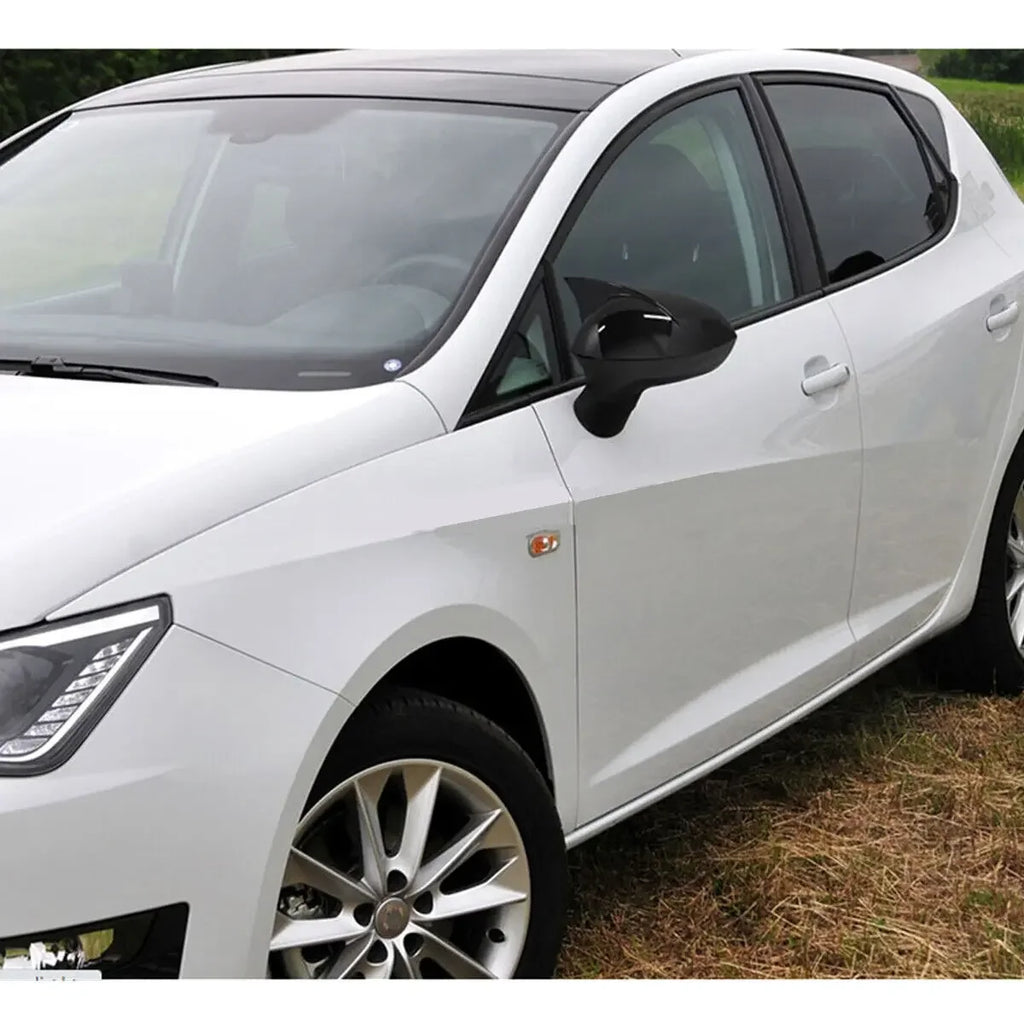 For Seat Leon MK2 2009-2012 Ibiza MK4 2008-2017 Rearview Side Mirror Cover Wing Cap Exterior Door Case Trim Carbon Fiber Sticker Quake