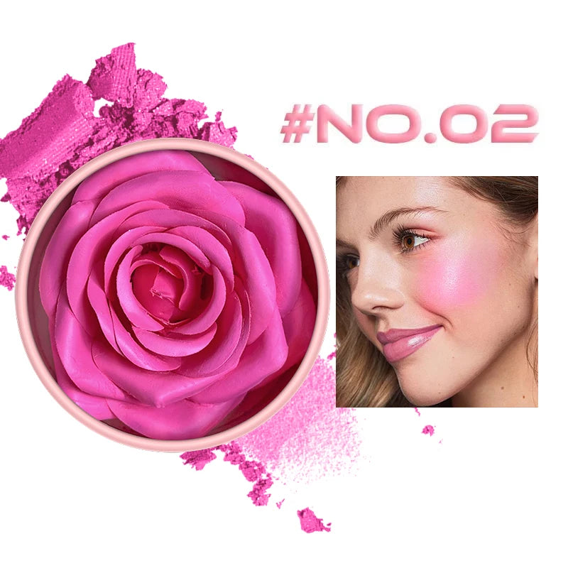 Single Color Matte Petal Blush Palette Highgloss Contouring Cream Contour Makeup Rouge for Women Beauty Cosmetics Makeup Palette Quake 02